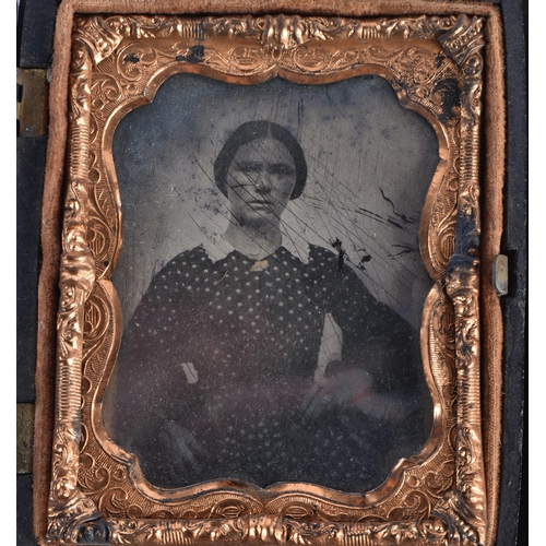 1413 - A GOOD COLLECTION OF EARLY DAGUERREOTYPES some possibly of deceased subjects. Largest image 9.5 cm x... 