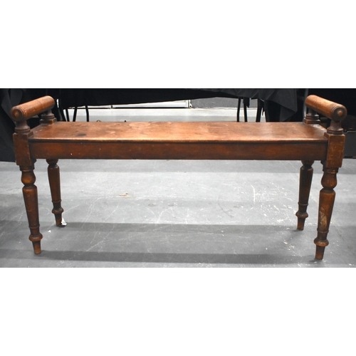 1440 - A REGENCY CARVED MAHOGANY WINDOW SEAT. 54.5 cm x 107 cm x 30 cm.