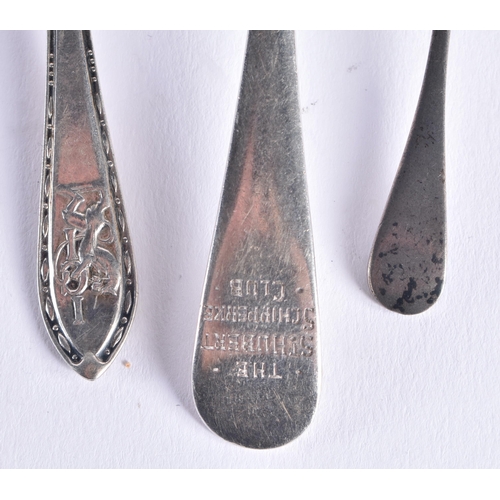 1462 - ASSORTED SILVER including spoons. 121 grams. (qty)