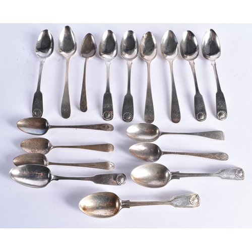 1468 - ASSORTED SILVER SPOONS. 277 grams. (qty)