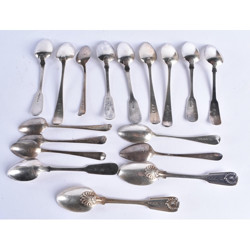 1468 - ASSORTED SILVER SPOONS. 277 grams. (qty)