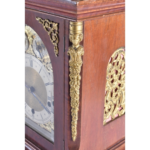 1473 - A LARGE ANTIQUE MAHOGANY PULL REPEAT BRACKET CLOCK with gilt brass mounts. 50 cm x 28 cm.