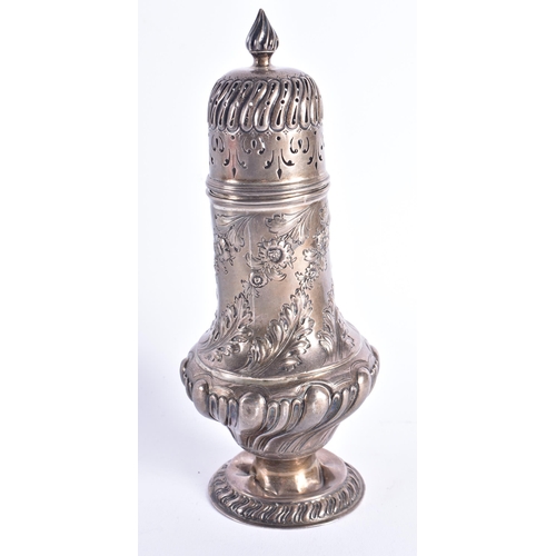 1480 - A LATE VICTORIAN SILVER SUGAR SIFTER. 215.5 grams. London 1892. 21.5 cm high.