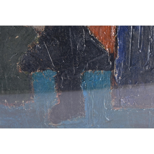 1494 - Attributed to Nicolas De Stael (1914-1955) Abstract oil on board. 85 cm x 30 cm. Note: Nicolas de St... 