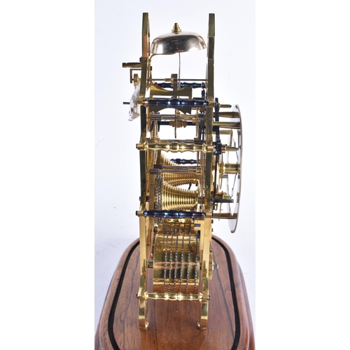 1498 - A FINE 19TH CENTURY GLASS CASED SKELETON CLOCK by W Bishop of London, with unusual blued steel suppo... 