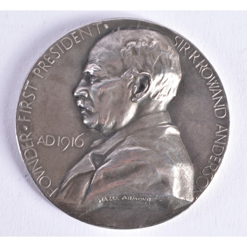 1512 - AN ANTIQUE SILVER FIRST PRESIDENT ROWLAND ANDERSON MEDAL. 97 grams. 5.75 cm diameter.