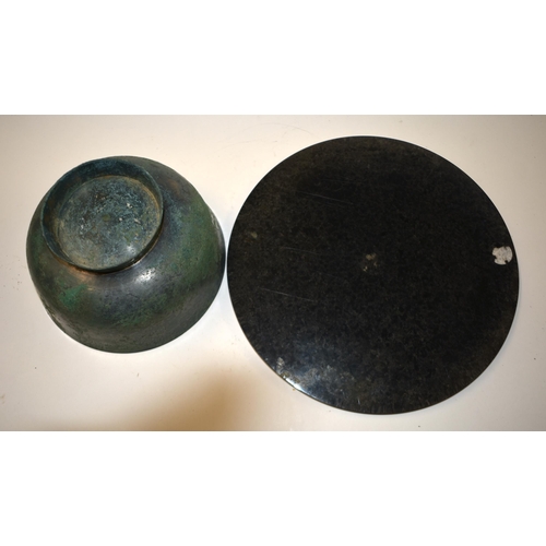 848 - TWO CHINESE QING DYNASTY BRONZES. Largest 22.5 cm diameter. (2)