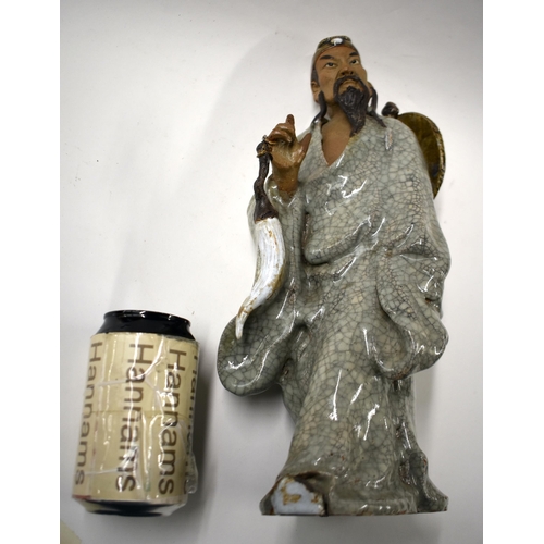 867 - A LARGE EARLY 20TH CENTURY CHINESE SHIWAN GE TYPE FIGURE Late Qing/Republic. 34 cm high.