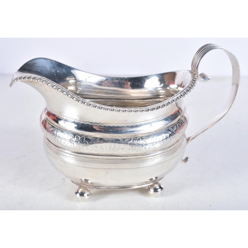 965 - georgian .925 sterling silver cream jug. 142.4 grams. 15 cm x 9.5 cm.