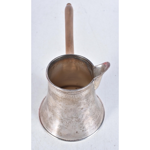 969 - .800 continental silver hot chocolate pourer. 166 grams overall. 22.5 cm x 10 cm.