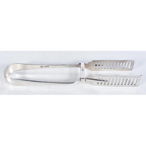 972 - antique .925 sterling silver asparagus tongs. Sheffield 1934. 22.5 cm x 4.5 cm.