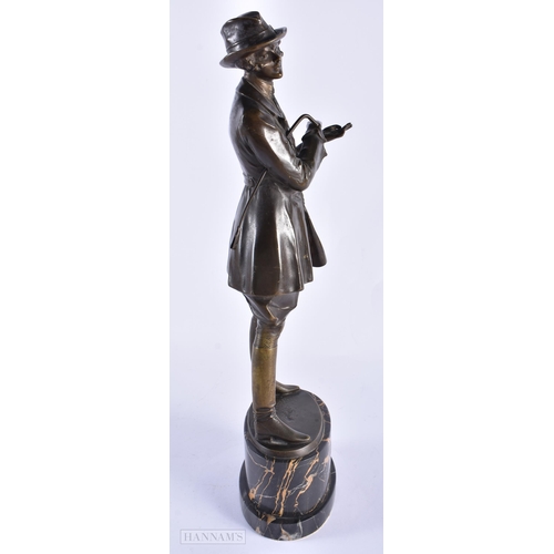 135E - Bruno Zach (C1925) Bronze, Horsewoman. 44.5 cm x 15 cm