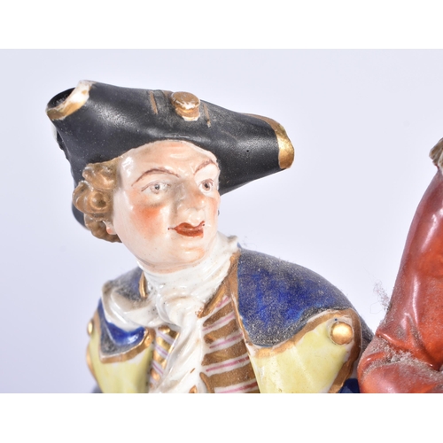 145 - A LARGE AND UNUSUAL 19TH CENTURY DERBY PORCELAIN FIGURAL GROUP. 30 cm high.