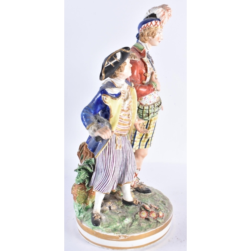 145 - A LARGE AND UNUSUAL 19TH CENTURY DERBY PORCELAIN FIGURAL GROUP. 30 cm high.