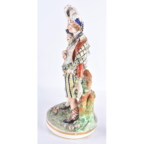 145 - A LARGE AND UNUSUAL 19TH CENTURY DERBY PORCELAIN FIGURAL GROUP. 30 cm high.