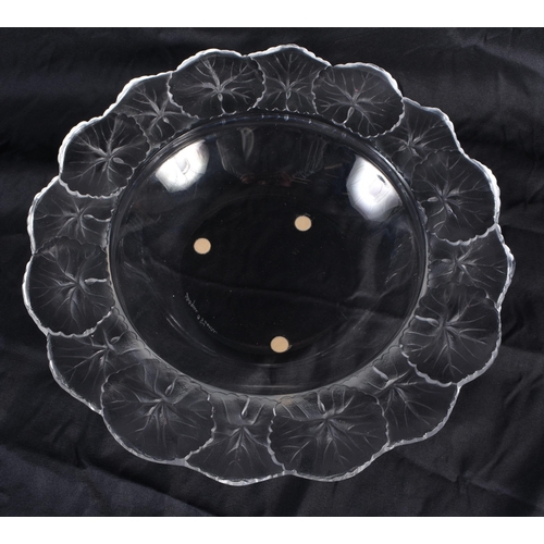 149 - A LARGE LALIQUE GLASS BOWL. 27 cm wide.