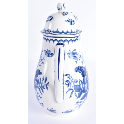 153 - A 19TH CENTURY CONTINENTAL PORCELAIN COFFEE POT After the Worcester original. 20 cm high.