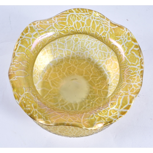 164 - AN AUSTRIAN GLASS BOWL possibly Loetz. 13 cm wide.