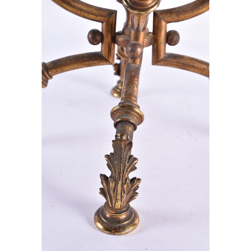 168 - A LARGE ARTS AND CRAFTS MIXED METAL OIL LAMP. 53 cm high.