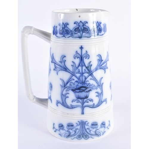 19 - A LARGE MACINTYRE FLORIAN WARE PORCELAIN JUG. 20 cm high.