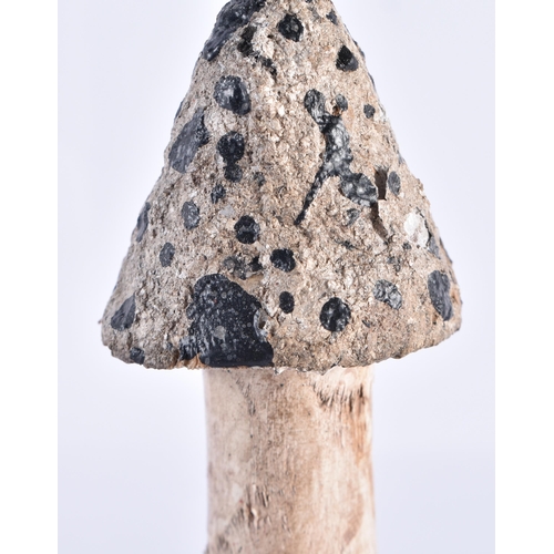 268 - A FOLK ART CARVED WOOD MUSHROOM SPECIMAN. 18 cm high.