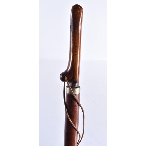 278 - A VINTAGE WOOD CASED SWORD STICK. 82 cm long.