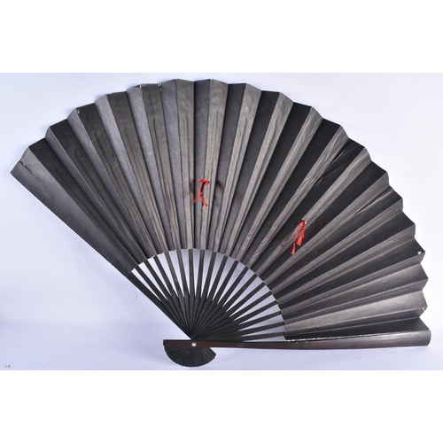 290 - A LARGE CHINESE CALLIGRAPHY FAN together with novelty lighters etc. (qty)