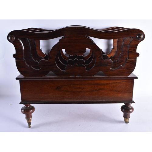 326 - A REGENCY CARVED ROSEWOOD COUNTRY HOUSE CANTERBURY. 52 cm x 44 cm x 38 cm.