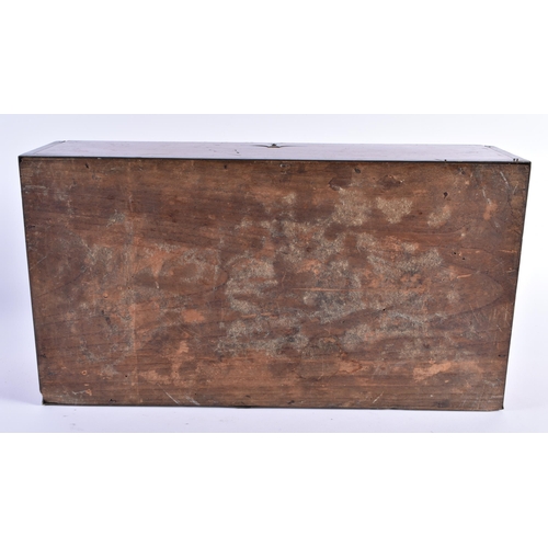 348 - A FINE 19TH CENTURY ANGLO CHINESE CHINA TRADE CAMPAIGN BOX possibly Huanghuali, with fitted interior... 