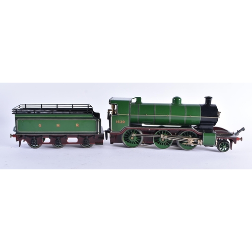 349 - A FINE LARGE BASSETT LOWKE SCALE MODEL K1 LOCOMOTIVE TRAIN. 63 cm wide.