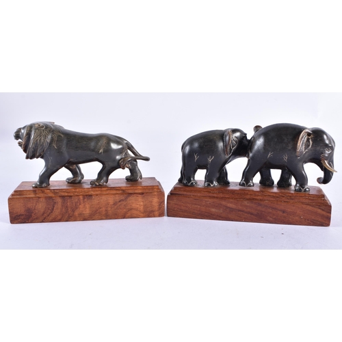 357 - TWO 19TH CENTURY ANGLO INDIAN CARVED RHINOCEROS HORN FIGURES. Largest 11 cm wide. (2)