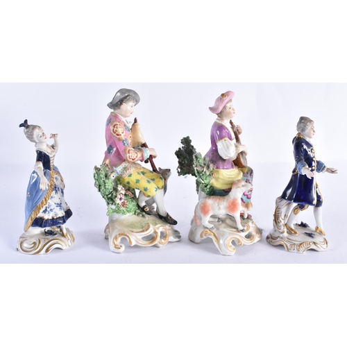 40 - FOUR LATE 19TH CENTURY CONTINENTAL PORCELAIN FIGURES. (4)