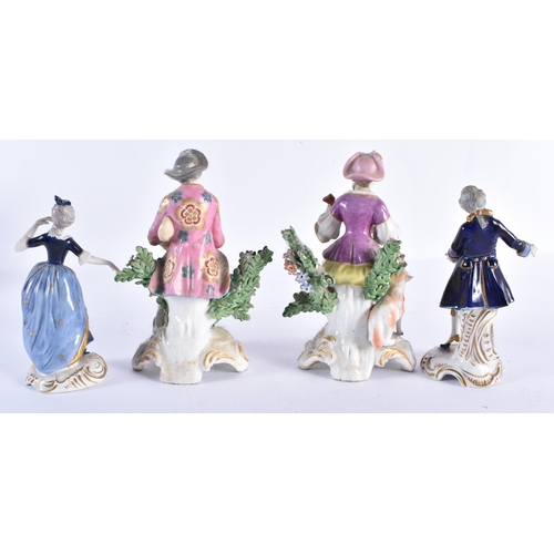 40 - FOUR LATE 19TH CENTURY CONTINENTAL PORCELAIN FIGURES. (4)