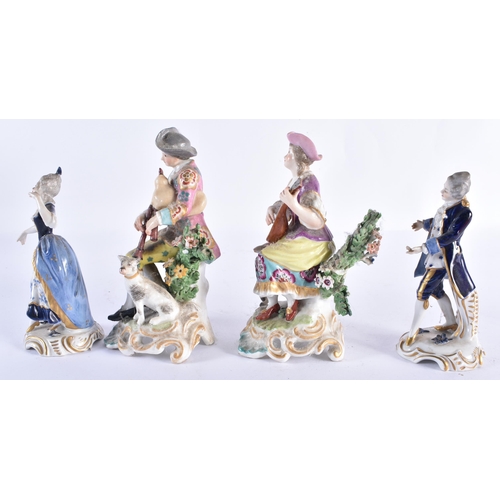 40 - FOUR LATE 19TH CENTURY CONTINENTAL PORCELAIN FIGURES. (4)