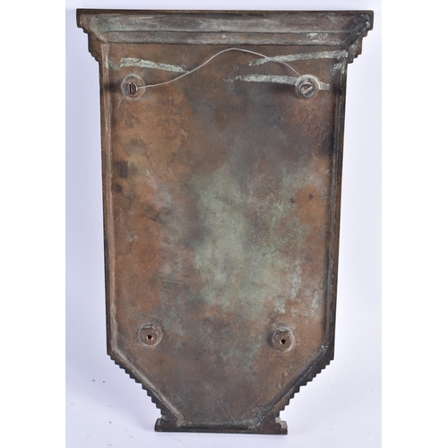 410 - A FINE ART DECO BRITISH RAILWAY LOCOMOTIVE BRONZE PRESENTATION PLAQUE C1934. 28 cm x 20 cm.