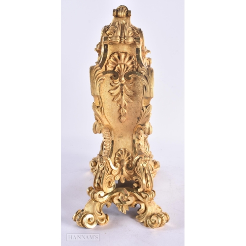 497 - A FINE EARLY 19TH CENTURY FRENCH ORMOLU MANTEL CLOCK the silvered dial signed Raingo et Fils A Paris... 