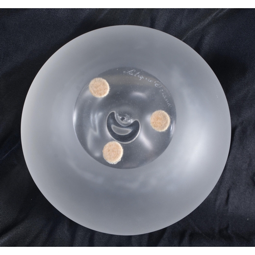 521 - A LALIQUE GLASS APPLE. 12.5 cm wide.