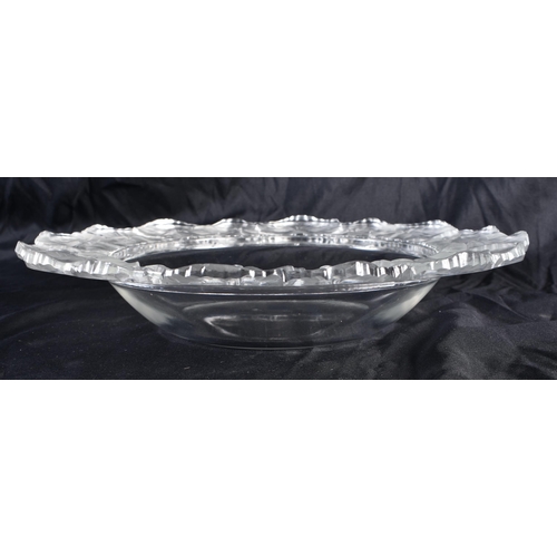 541 - A LALIQUE GLASS BOWL. 27 cm wide.