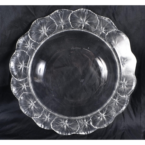 541 - A LALIQUE GLASS BOWL. 27 cm wide.