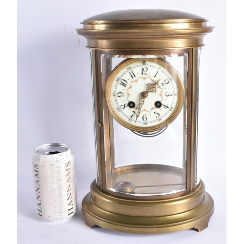 609 - AN ANTIQUE FRENCH REGULATOR MANTEL CLOCK. 32 cm x 18 cm.