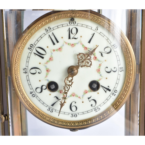 609 - AN ANTIQUE FRENCH REGULATOR MANTEL CLOCK. 32 cm x 18 cm.