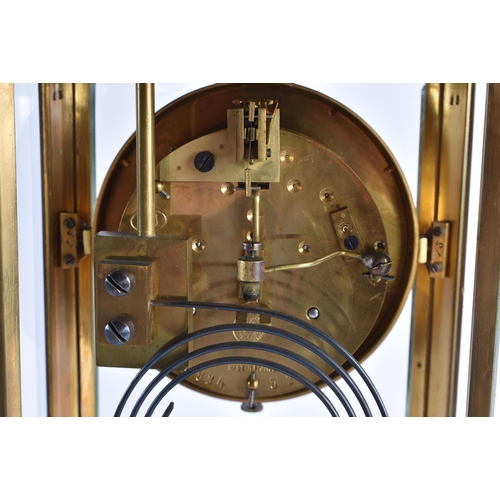 609 - AN ANTIQUE FRENCH REGULATOR MANTEL CLOCK. 32 cm x 18 cm.