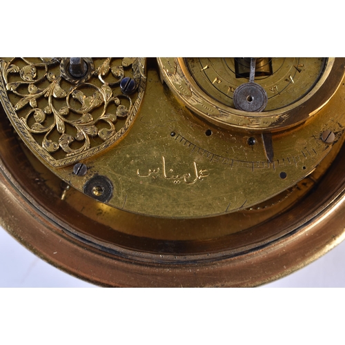 635 - AN UNUSUAL 18TH/19TH CENTURY CONTINENTAL COACH WATCH with unusual islamic inscription on the reverse... 