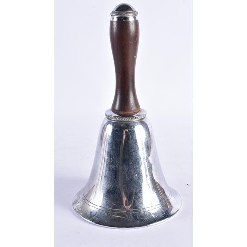 645 - A RETRO BELL FORM CHROME COCKTAIL SHAKER. 27 cm high.