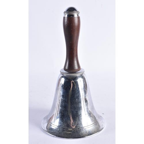 645 - A RETRO BELL FORM CHROME COCKTAIL SHAKER. 27 cm high.