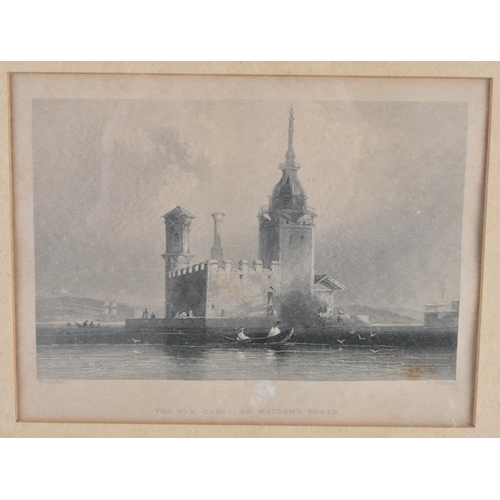 653 - A PAIR OF 19TH CENTURY DAVID ROBERTS ENGRAVINGS together other engravings. (qty)