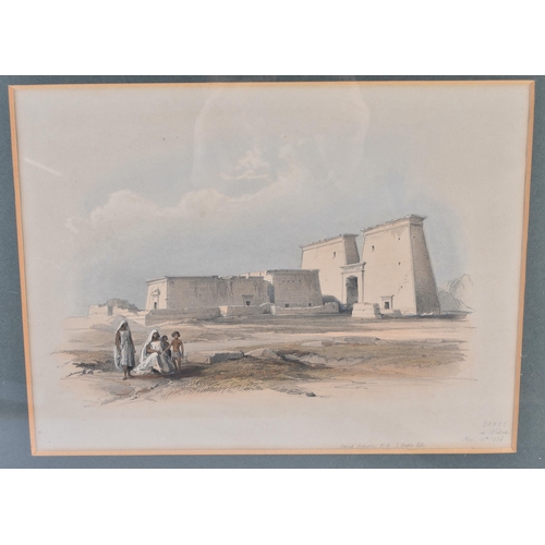 653 - A PAIR OF 19TH CENTURY DAVID ROBERTS ENGRAVINGS together other engravings. (qty)