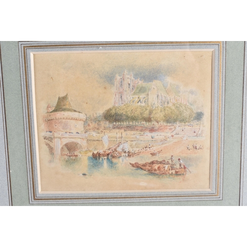 655 - A 19TH CENTURY ENGLISH WATERCOLOUR by Charles West Cope, together with another watercolour & an oil ... 