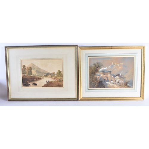 657 - TWO 19TH CENTURY ENGLISH PAINTINGS by Thomas Charles Leeson Rowbotham & J Lambert. Largest 52 cm x 4... 