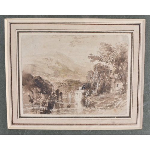 658 - TWO EARLY 19TH CENTURY ENGLISH PEN AND INK WATERCOLOURS by William Henry Brooke, together with anoth... 